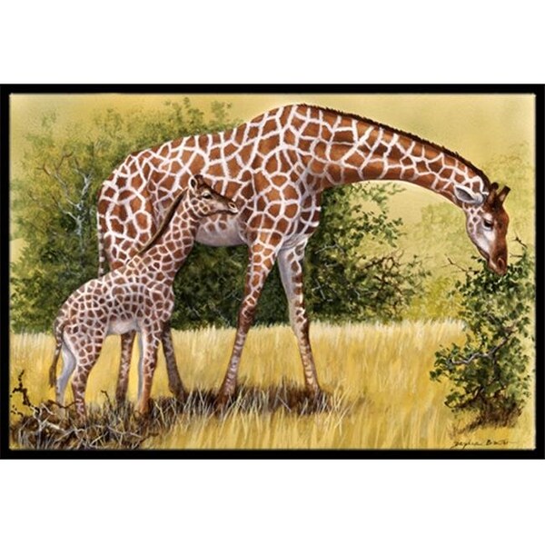 Carolines Treasures BDBA0309MAT Giraffes by Daphne Baxter Indoor or Outdoor Mat; 18 x 27 BDBA0309MAT - main